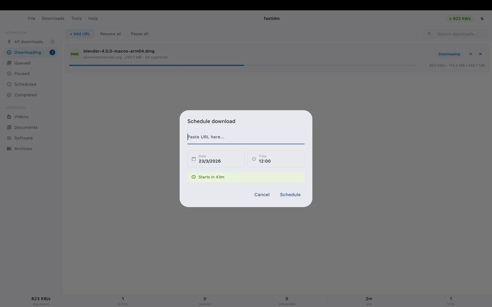 FastIDM screenshot 2